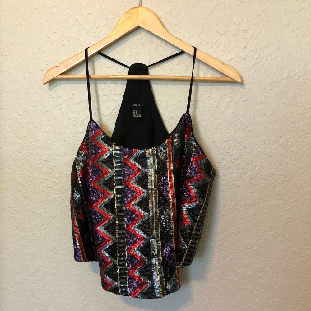 Forever 21 sequined crop top